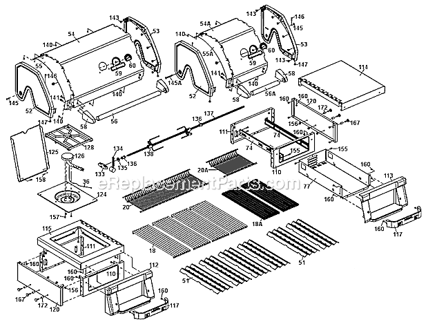 Page A Diagram and Parts List for 9976-44  Broil King Grill
